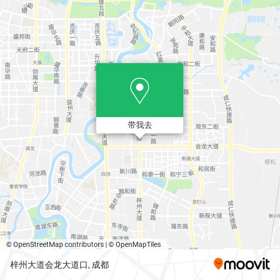梓州大道会龙大道口地图