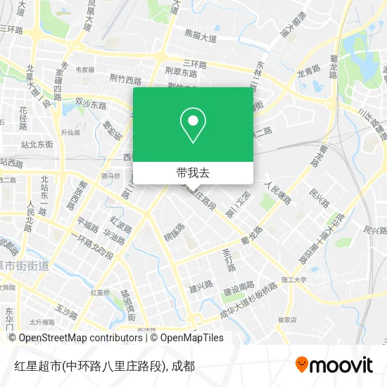 红星超市(中环路八里庄路段)地图