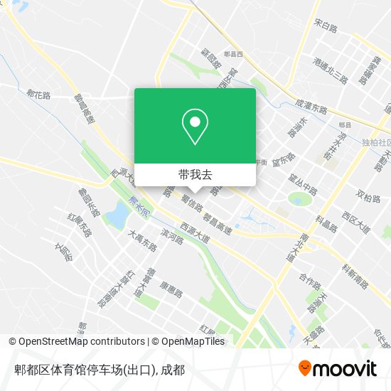 郫都区体育馆停车场(出口)地图