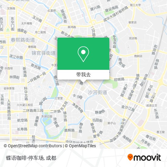 蝶语咖啡-停车场地图