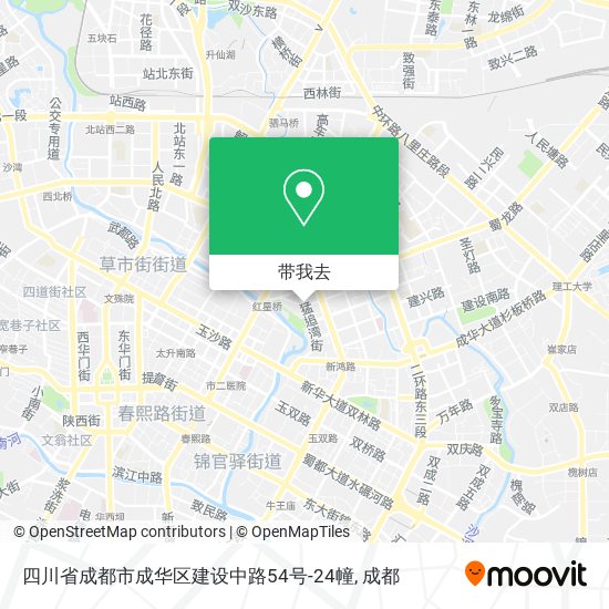 四川省成都市成华区建设中路54号-24幢地图