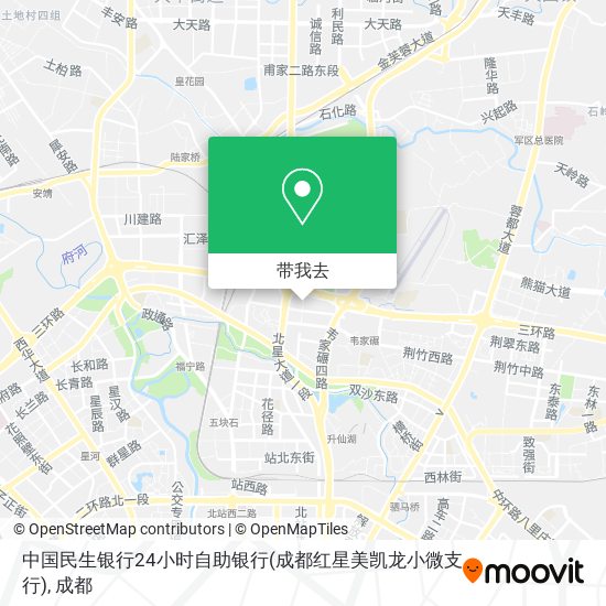 中国民生银行24小时自助银行(成都红星美凯龙小微支行)地图