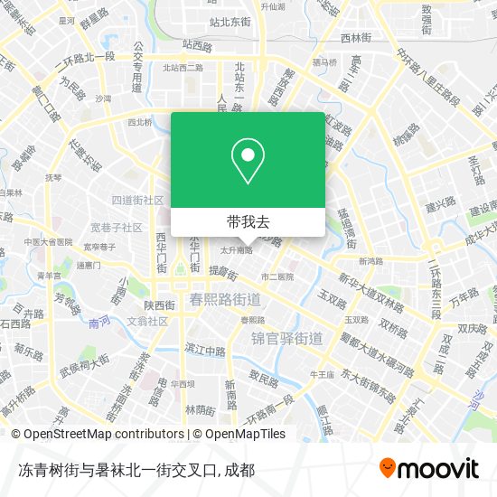 冻青树街与暑袜北一街交叉口地图