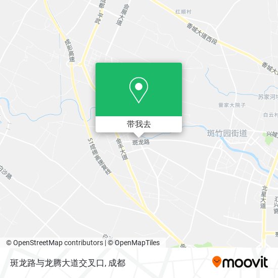 斑龙路与龙腾大道交叉口地图