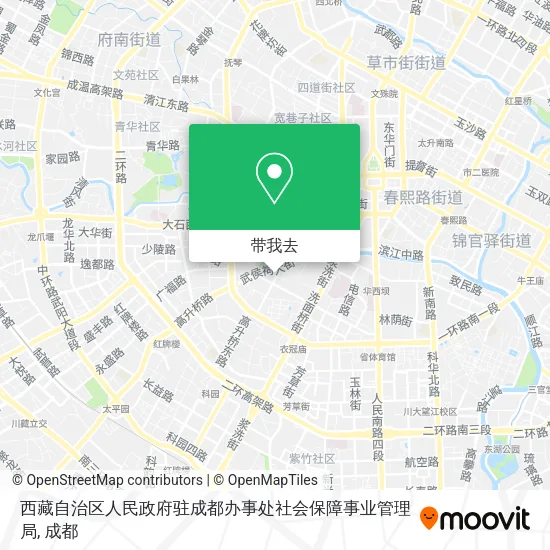 西藏自治区人民政府驻成都办事处社会保障事业管理局地图