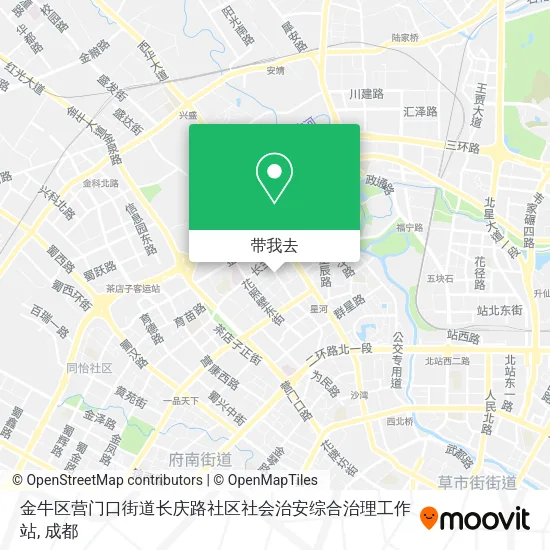 金牛区营门口街道长庆路社区社会治安综合治理工作站地图