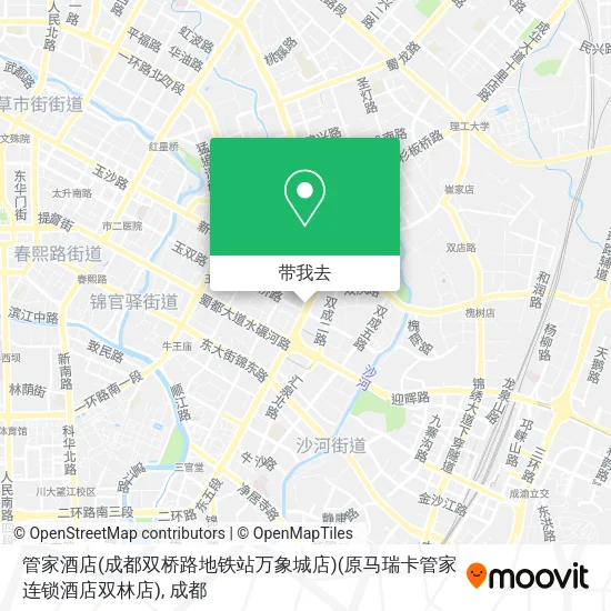 管家酒店(成都双桥路地铁站万象城店)(原马瑞卡管家连锁酒店双林店)地图