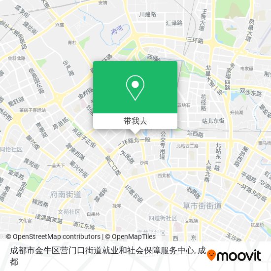 成都市金牛区营门口街道就业和社会保障服务中心地图