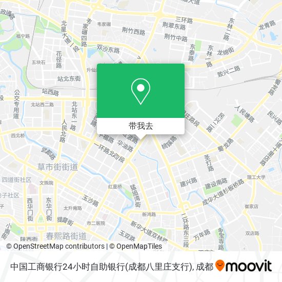 中国工商银行24小时自助银行(成都八里庄支行)地图