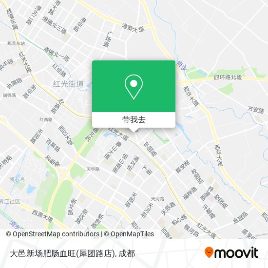 大邑新场肥肠血旺(犀团路店)地图