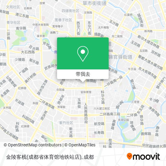 金陵客栈(成都省体育馆地铁站店)地图