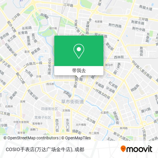 COSIO手表店(万达广场金牛店)地图