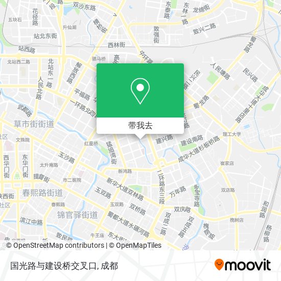 国光路与建设桥交叉口地图