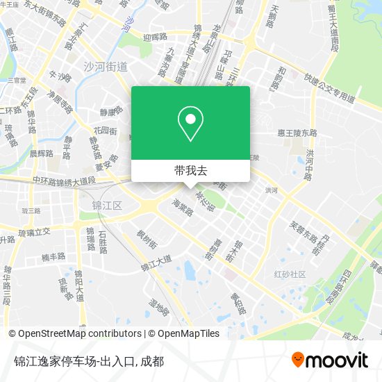 锦江逸家停车场-出入口地图