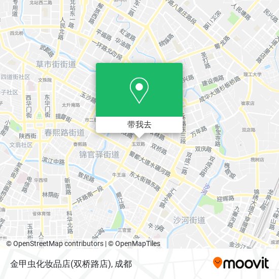 金甲虫化妆品店(双桥路店)地图