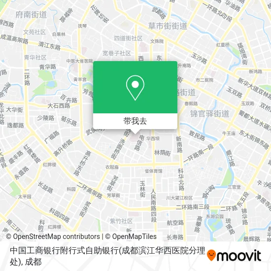 中国工商银行附行式自助银行(成都滨江华西医院分理处)地图