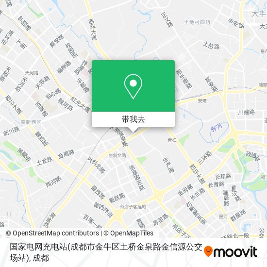 国家电网充电站(成都市金牛区土桥金泉路金信源公交场站)地图