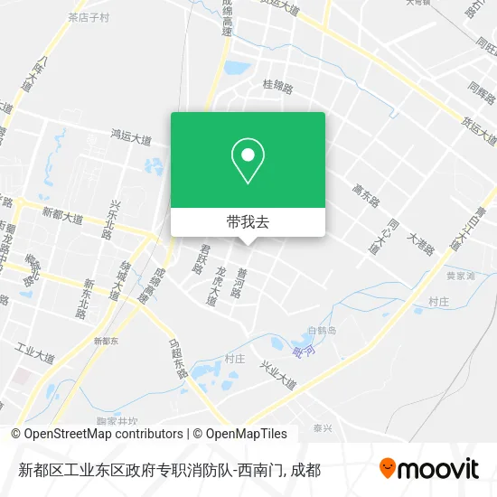 新都区工业东区政府专职消防队-西南门地图