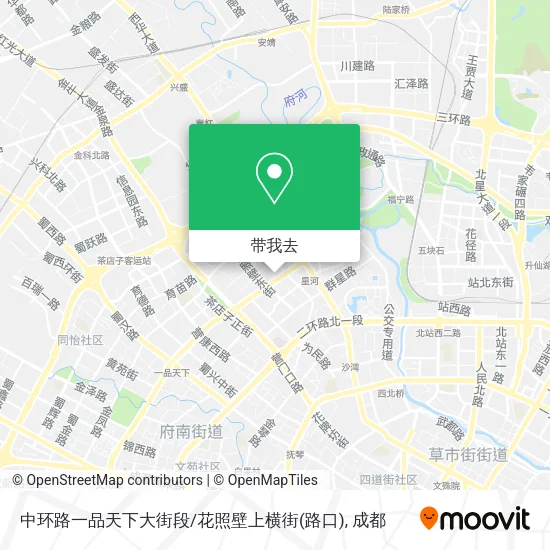 中环路一品天下大街段/花照壁上横街(路口)地图