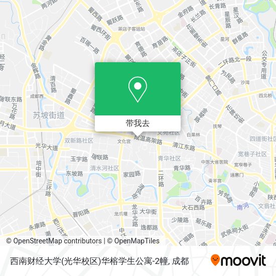 西南财经大学(光华校区)华榕学生公寓-2幢地图