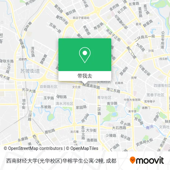 西南财经大学(光华校区)华榕学生公寓-2幢地图