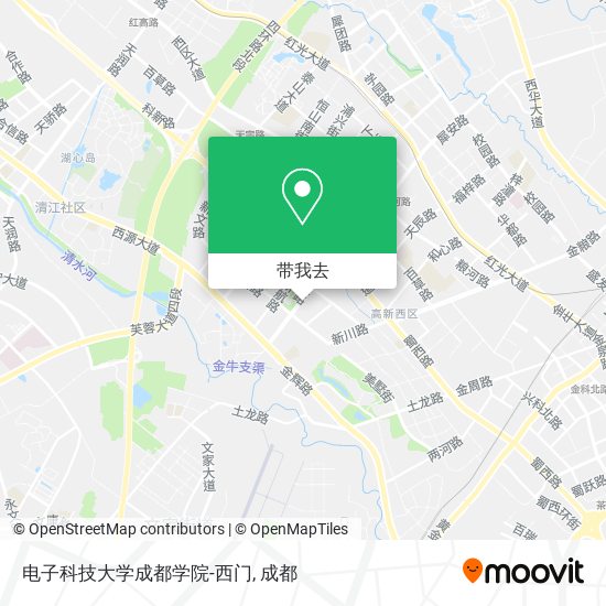 电子科技大学成都学院-西门地图