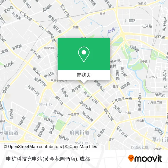 电桩科技充电站(黄金花园酒店)地图