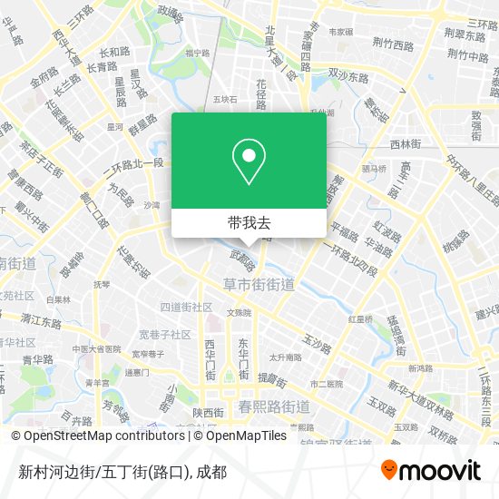新村河边街/五丁街(路口)地图