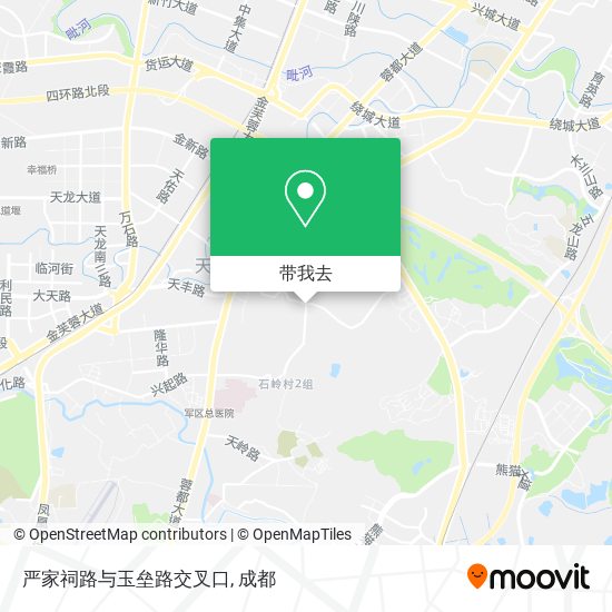 严家祠路与玉垒路交叉口地图