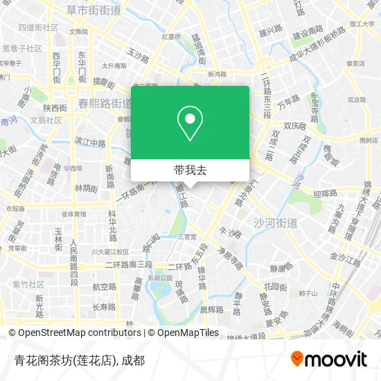 青花阁茶坊(莲花店)地图