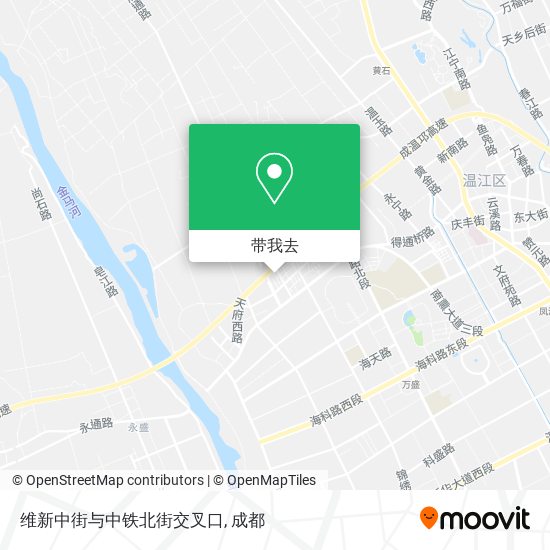 维新中街与中铁北街交叉口地图