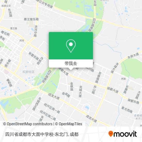 四川省成都市大面中学校-东北门地图