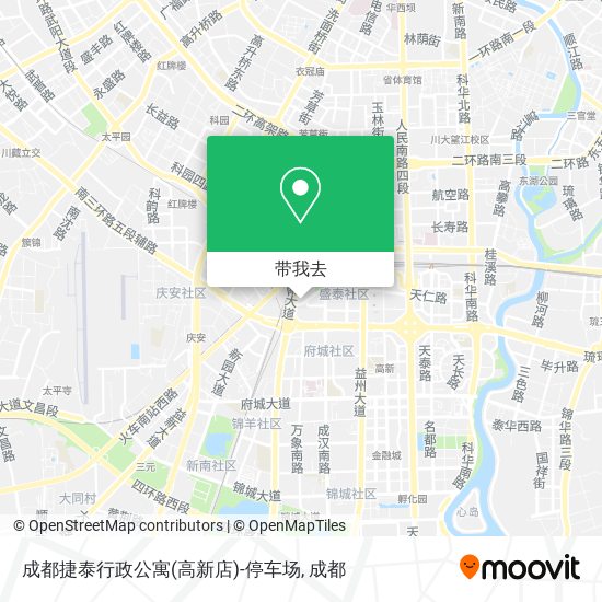 成都捷泰行政公寓(高新店)-停车场地图