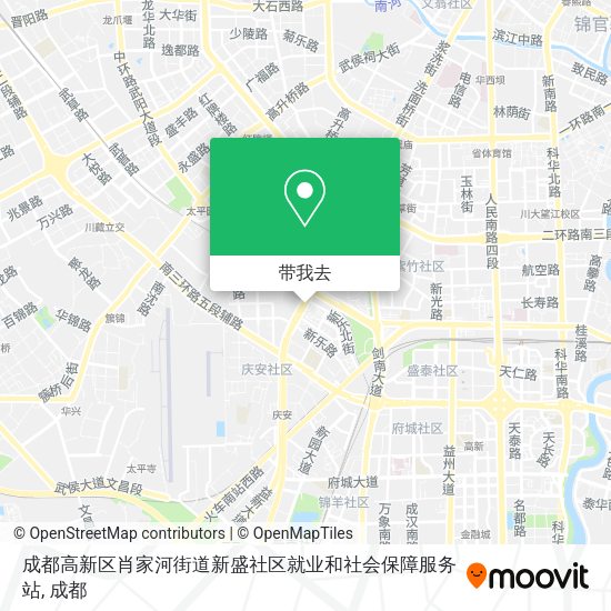 成都高新区肖家河街道新盛社区就业和社会保障服务站地图