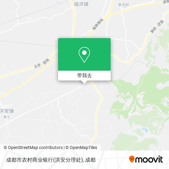 成都市农村商业银行(洪安分理处)地图