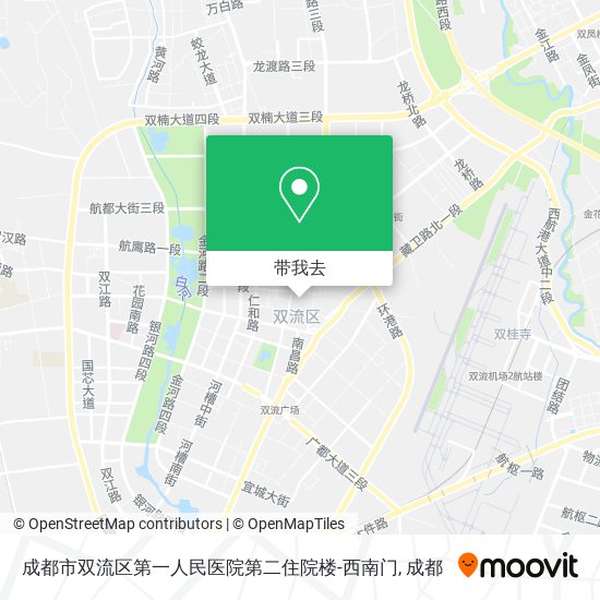 成都市双流区第一人民医院第二住院楼-西南门地图