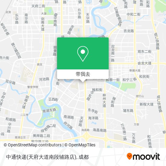 中通快递(天府大道南段辅路店)地图