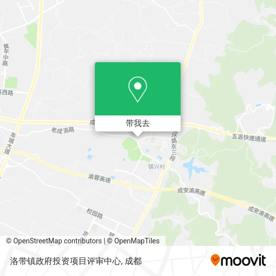 洛带镇政府投资项目评审中心地图