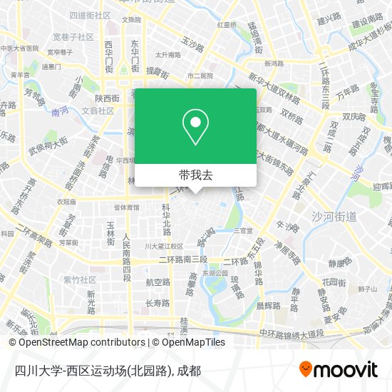 四川大学-西区运动场(北园路)地图