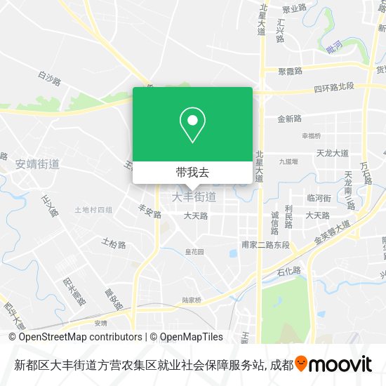 新都区大丰街道方营农集区就业社会保障服务站地图