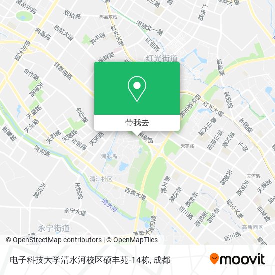 电子科技大学清水河校区硕丰苑-14栋地图