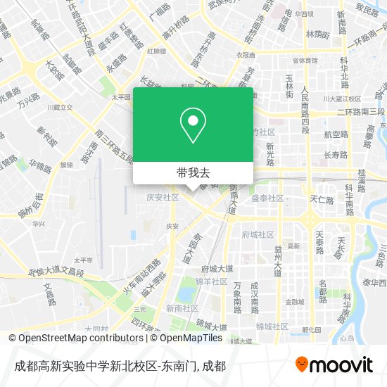成都高新实验中学新北校区-东南门地图