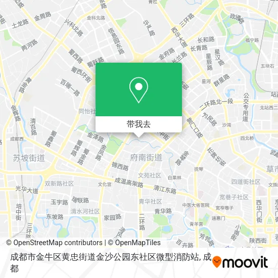 成都市金牛区黄忠街道金沙公园东社区微型消防站地图