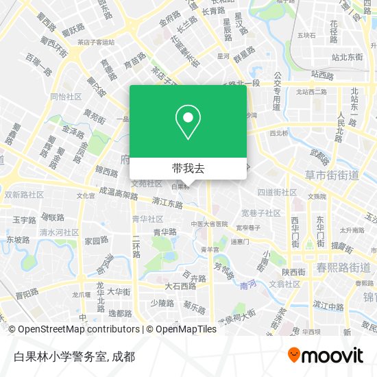白果林小学警务室地图