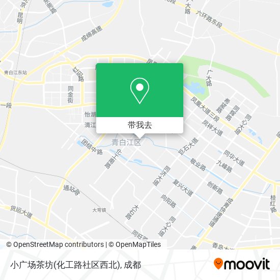 小广场茶坊(化工路社区西北)地图