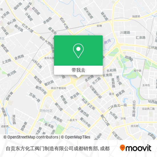 自贡东方化工阀门制造有限公司成都销售部地图