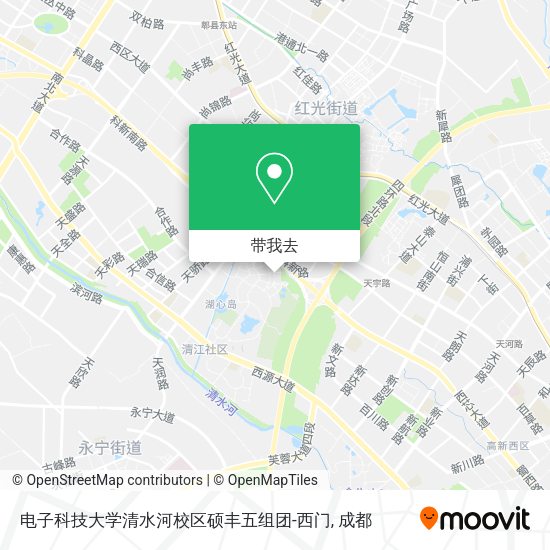 电子科技大学清水河校区硕丰五组团-西门地图