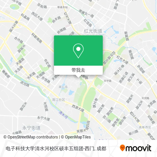 电子科技大学清水河校区硕丰五组团-西门地图
