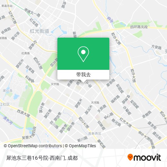 犀池东三巷16号院-西南门地图