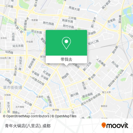青年火锅店(八里店)地图